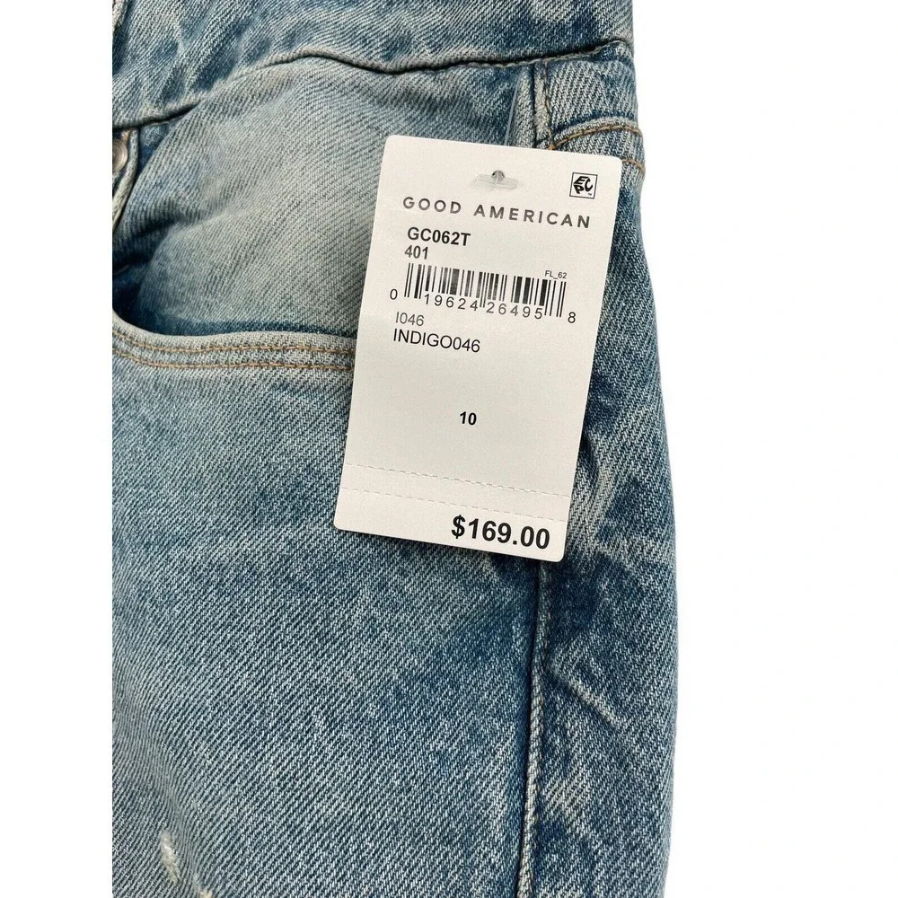 Good American Jeans Woman’s size 10/30 Indigo Good Classic Distressed - Picture 4 of 10